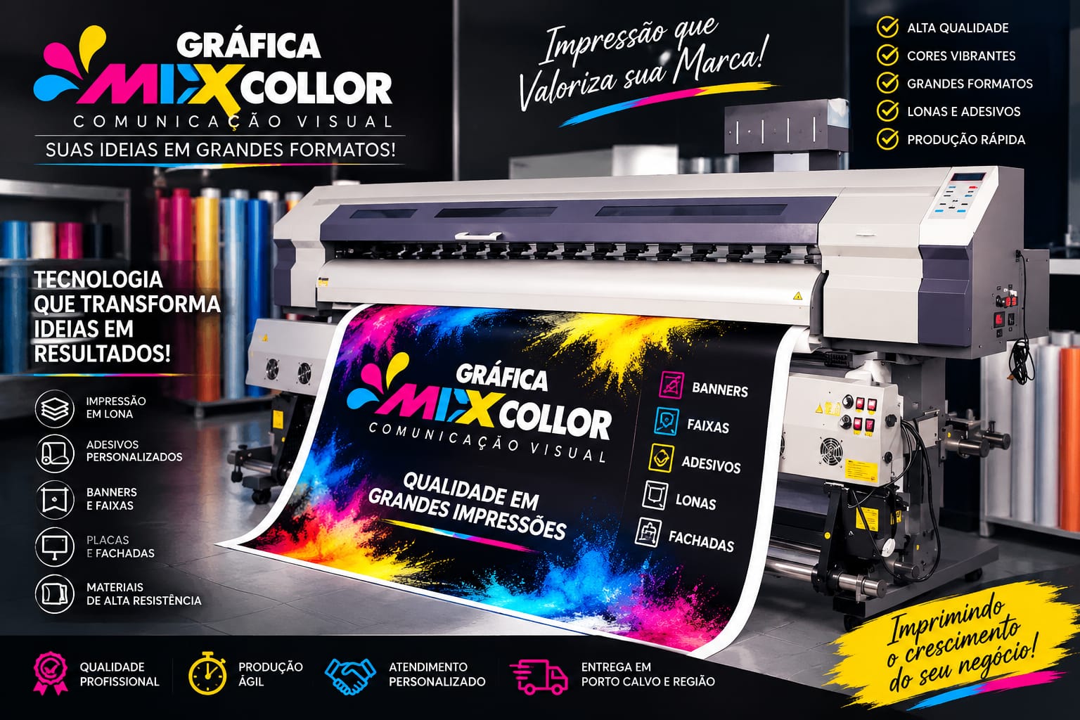 Impressão Digital de Lonas, Banners e Adesivos